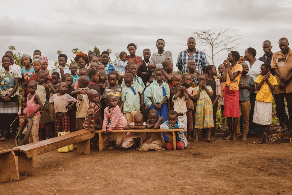 Community gathering for ministry — Uganda