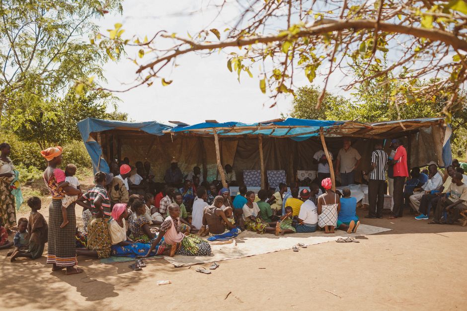 Community outreach gathering Uganda